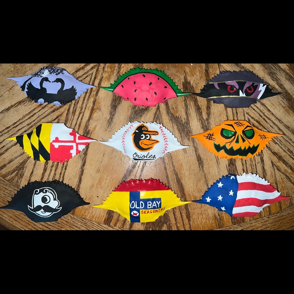 Hand Painted Custom Crab Shells